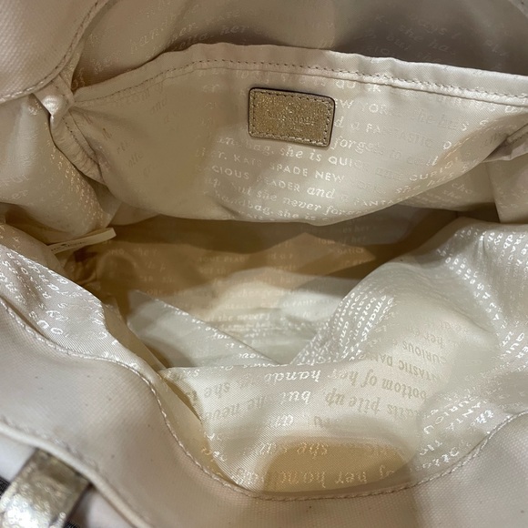 Kate Spade Tee Time Golf Tote • Coated Canvas • Navy/Tan Two-Tone bag - Picture 5 of 7